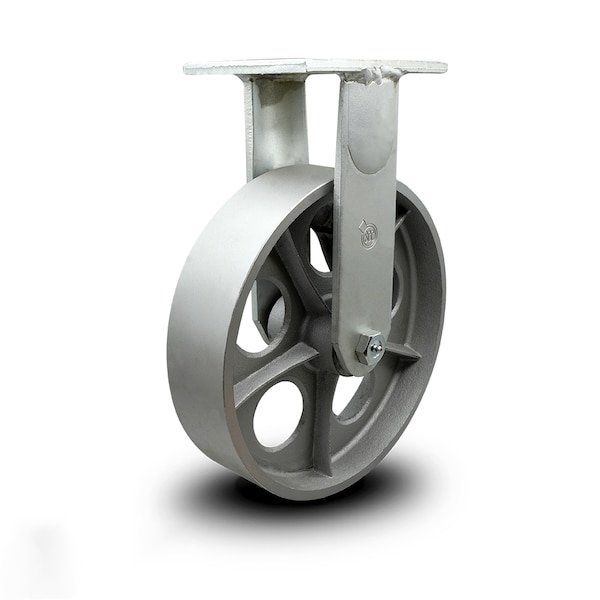 10 Inch Extra Heavy Duty Semi Steel Cast Iron Wheel Rigid Top Plate Caster SCC